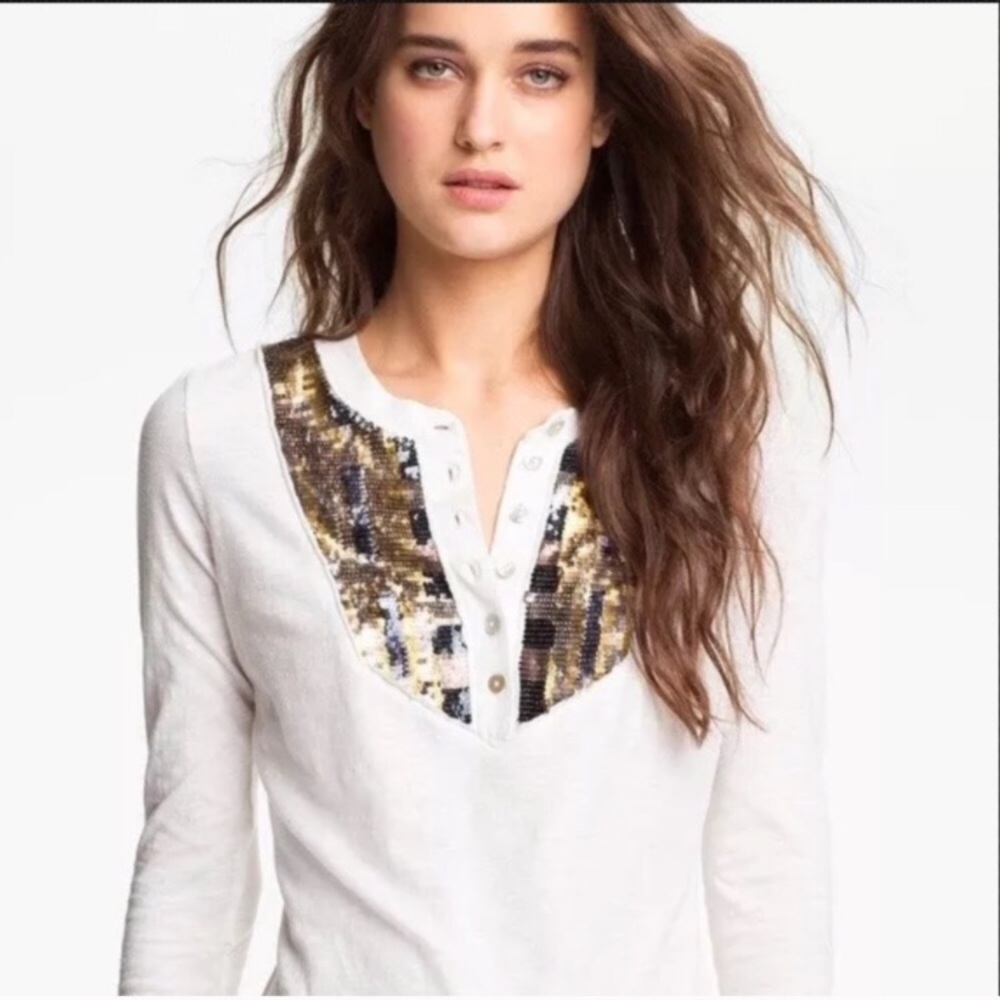 🌵Free People Tiger Eye Henley Top